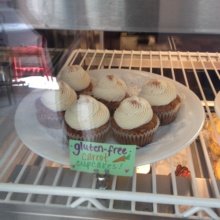 Gluten-free carrot cupcakes from Peacefood Cafe